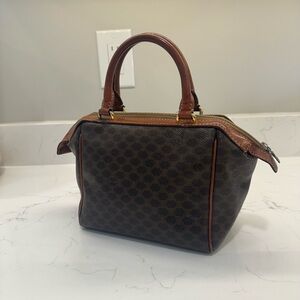 Vintage Celine macadam mini Boston Handbag